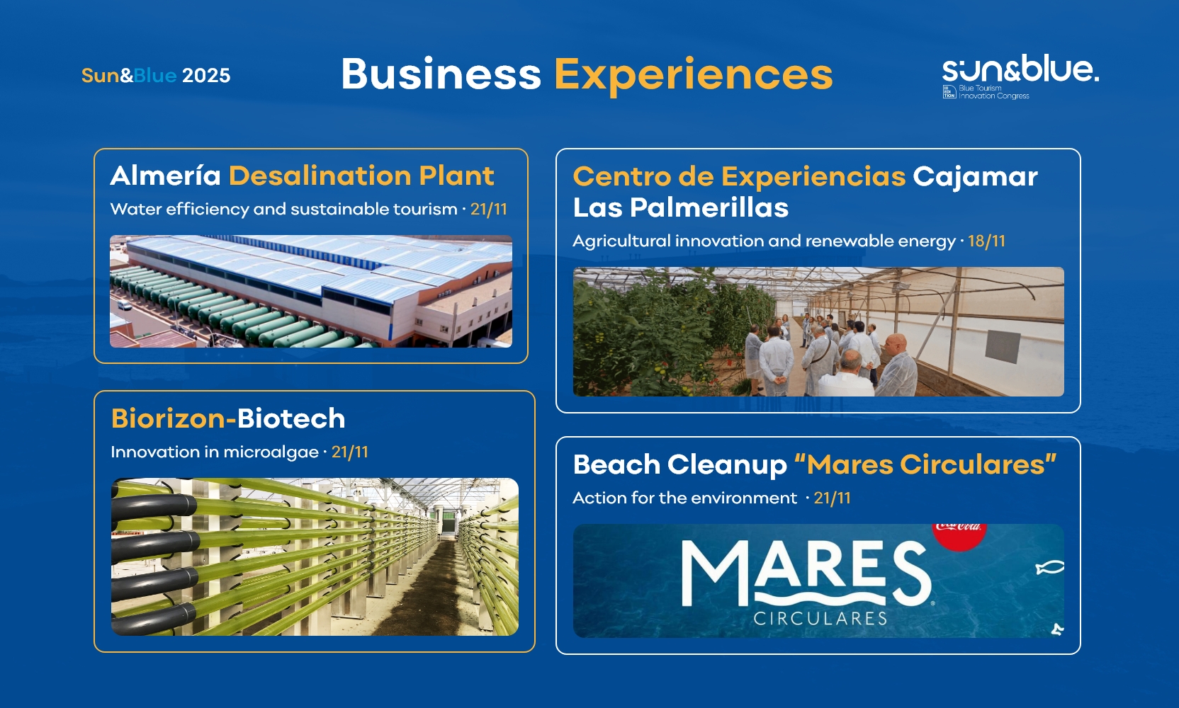 Sign up now for Sun&Blue Business Experiences 2025